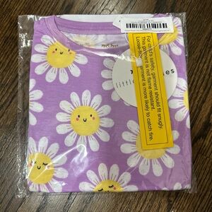 Little Sleepies Pajama Set 3T Girls Flower Power Purple Long Sleeve